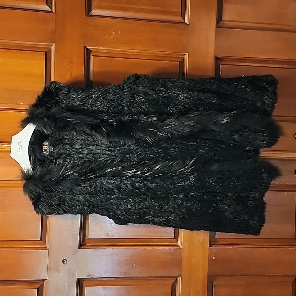 Nkn Rabbit fur Vest nwot